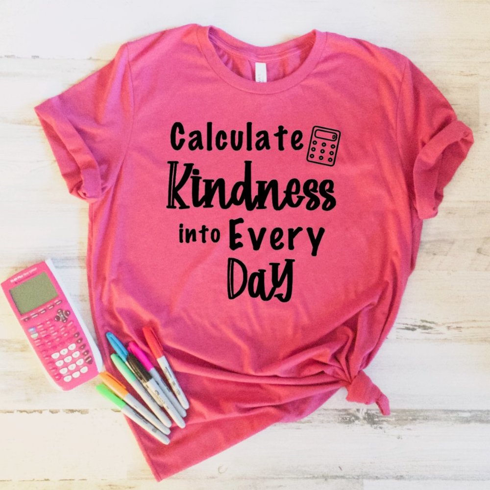 Calculate Kindness into Each Day Math Tee - Picture 3 of 8